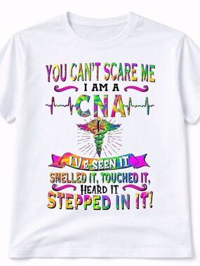 CNA You Cant Scare Me Graphic T Shirt Trendy Boutique Style Tee Womens White